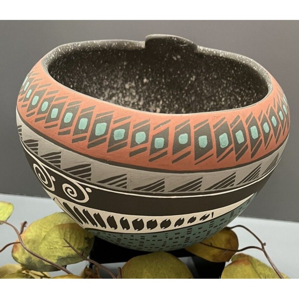 Mata Ortiz Pottery Lucero Ozuna Silveira Bowl Paquime Traditional Style Mexican - Picture 6 of 8